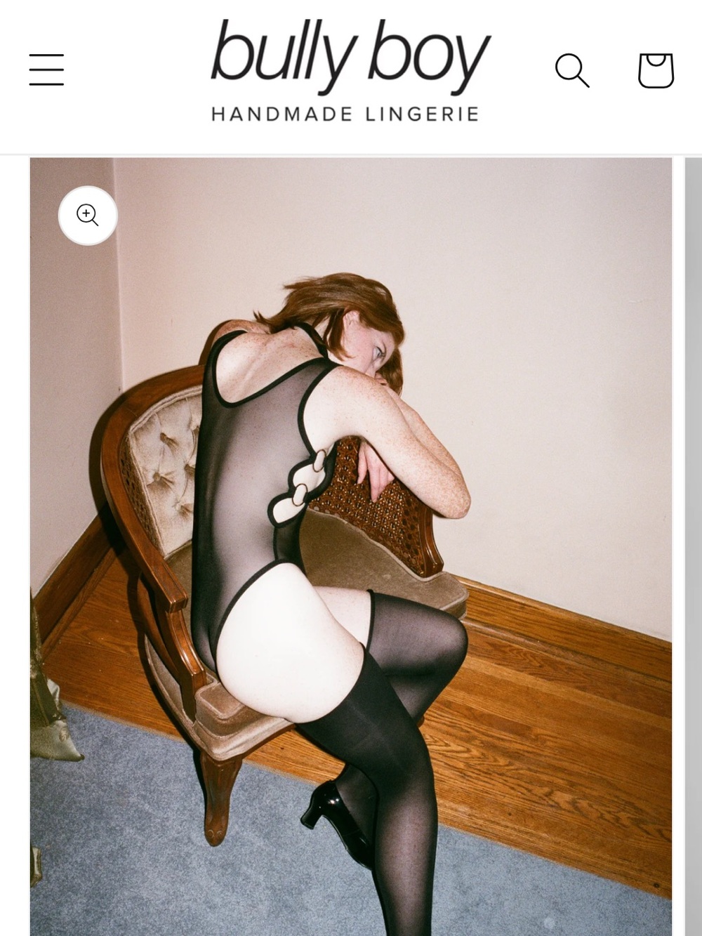 bully boy Sheer Black Bodysuit with cutout sides
